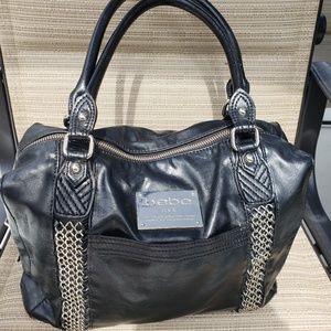 BEBE black satchel purse